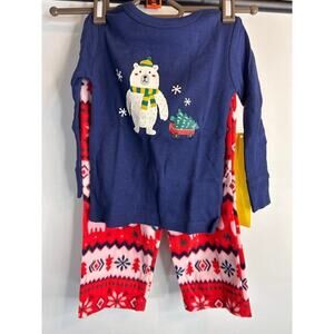 Cat & Jack Winter Holiday Theme‎ Sleepwear 2 piece Set Unisex Size 18 Mos. NWT